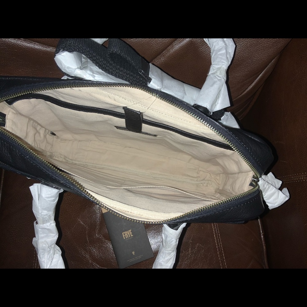 Frye Black Leather Laptop Bag - Picture 5 of 10